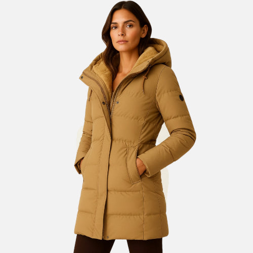 Women's Hooded Puffer Jacket for Autumn Winter Wear