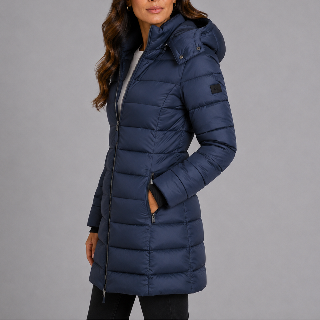 Women's Hooded Puffer Jacket for Cooler Autumn Winter Days