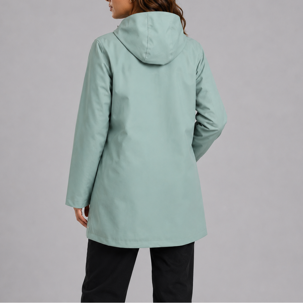 Women's Hooded Snap Front Jacket for Everyday Wear