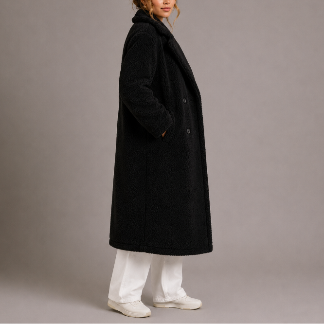 Women's Long Cozy Coat for Autumn Winter Days Ahead
