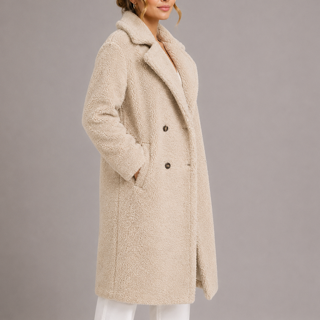 Women's Long Cozy Coat for Autumn Winter Days Ahead