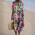 Women's Mid-Length Dress for Warm Season Occasions