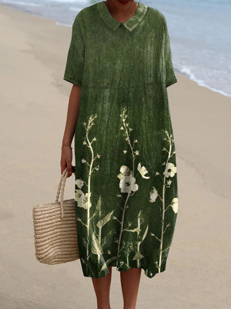 Women's Mid-Length Dress for Warm Season Occasions