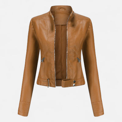 Women's Moto Jacket for Spring and Autumn Wear