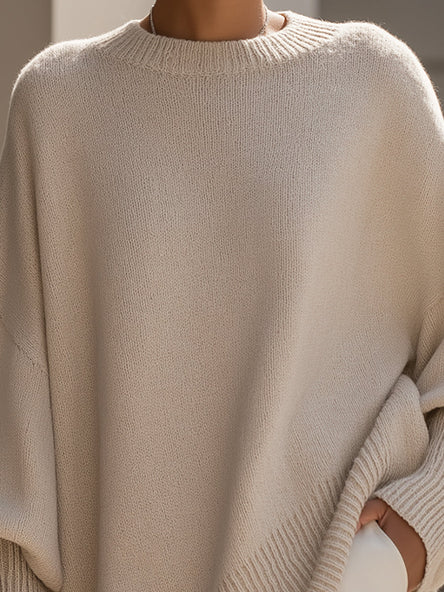 Women's Oversized Knit Sweater for Autumn Winter Wear