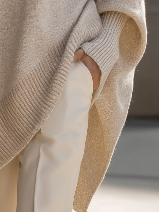 Women's Oversized Knit Sweater for Autumn Winter Wear
