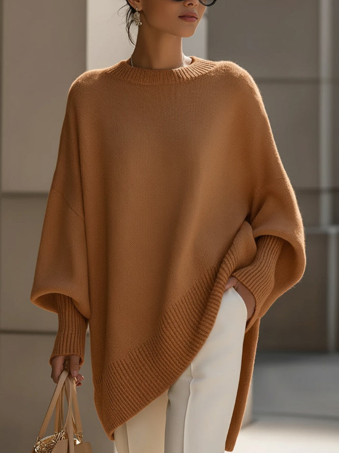 Women's Oversized Knit Sweater for Autumn Winter Wear