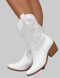 Women's Perforated Boots for Spring Outings
