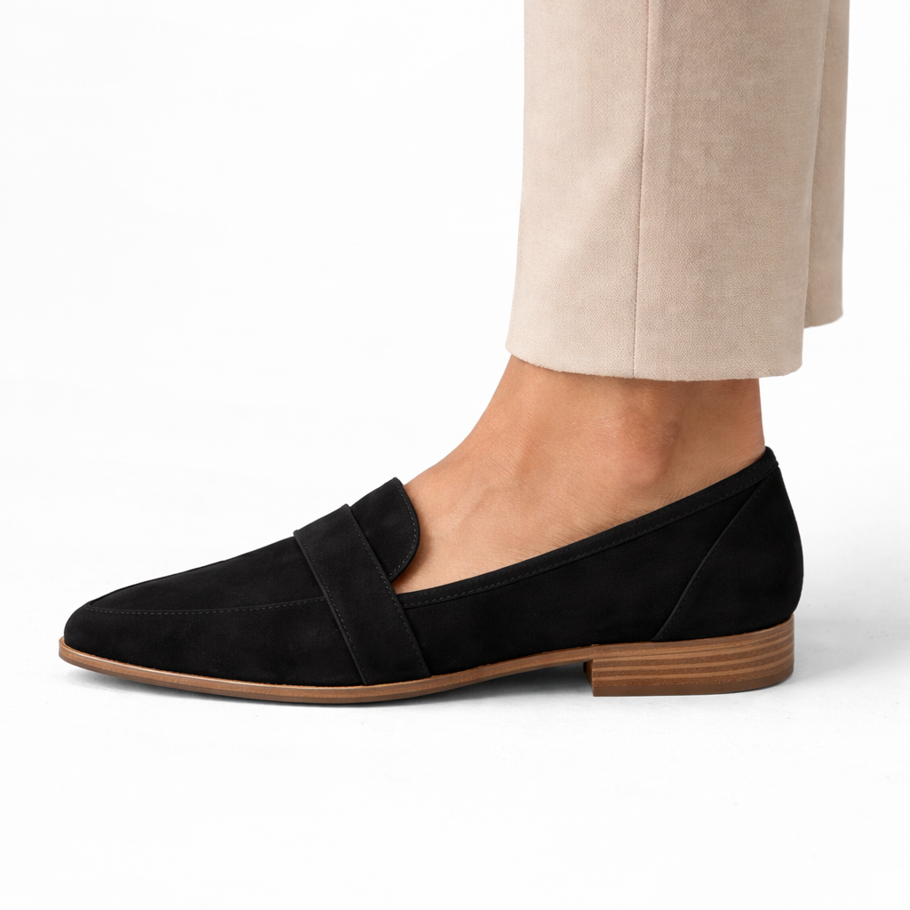 Women's Pointed Loafers with Classic Slip-On Office Style