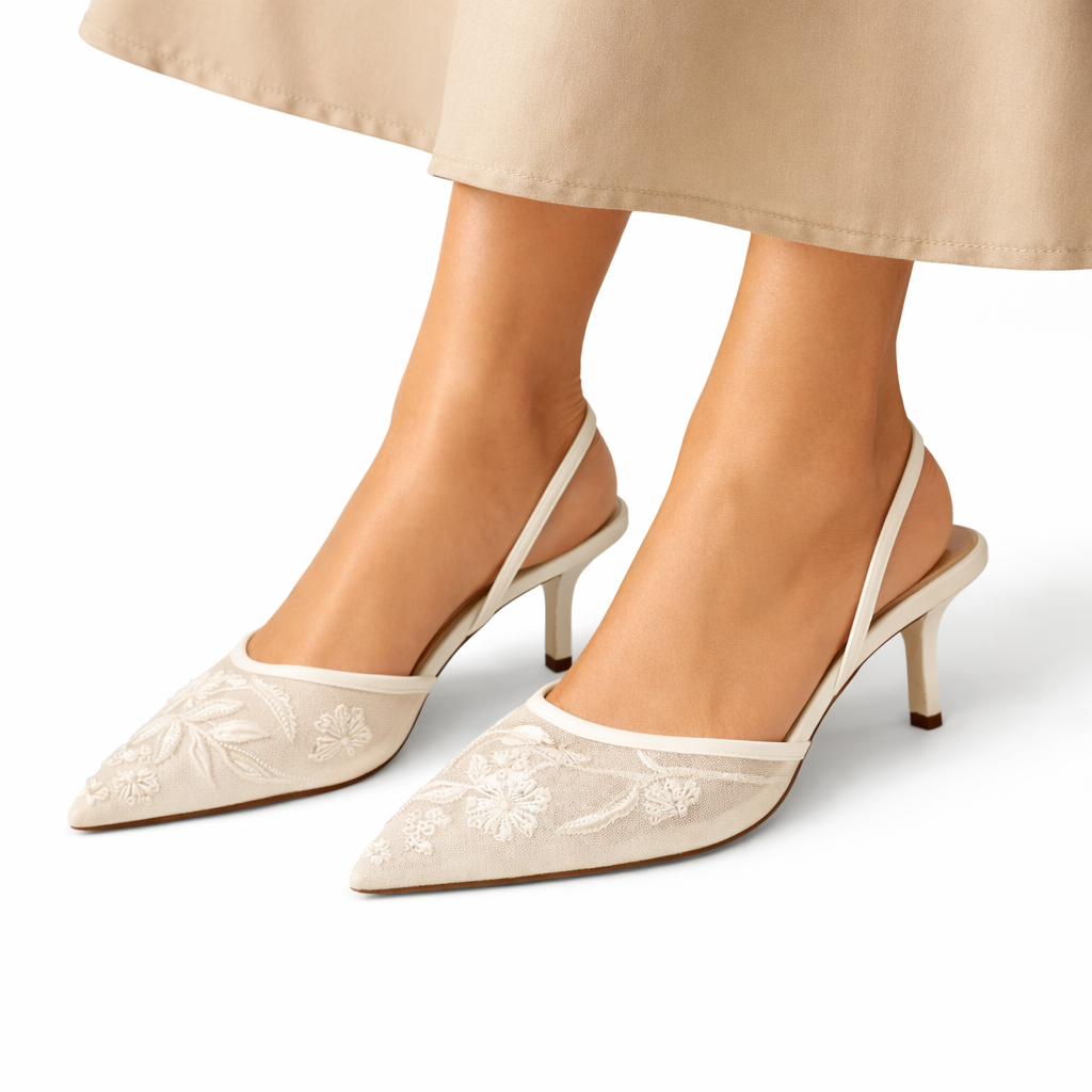 Women's Pointed Slingback Shoes for Autumn Evening Wear