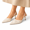 Women's Pointed Slingback Shoes for Autumn Evening Wear