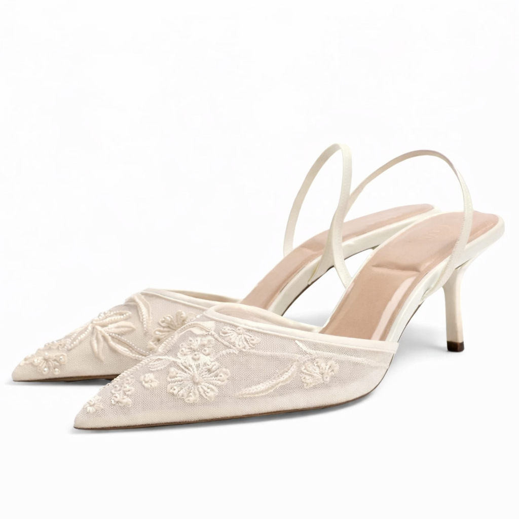 Women's Pointed Slingback Shoes for Autumn Evening Wear