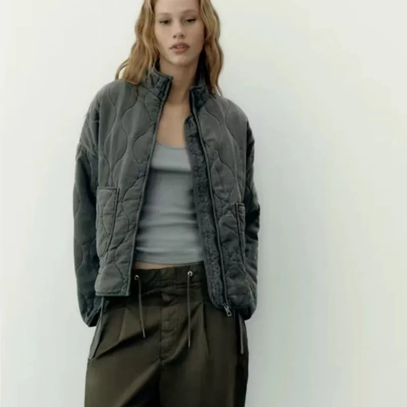 Women's Quilted Jacket for Autumn Everyday Outdoor Wear