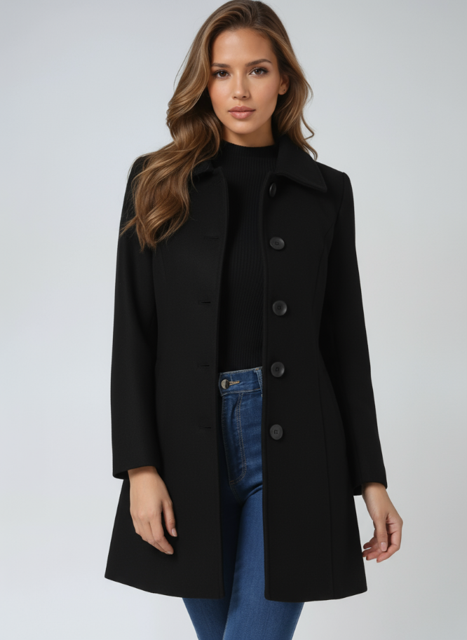 Women's Tailored Coat for Autumn Winter Everyday Wear