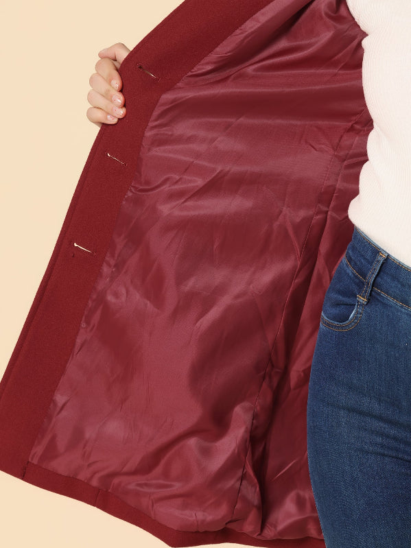 Women's Tailored Coat for Autumn Winter Everyday Wear