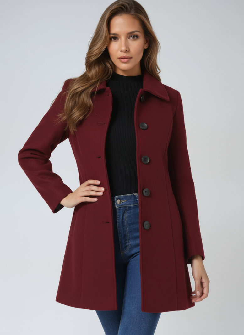 Women's Tailored Coat for Autumn Winter Everyday Wear