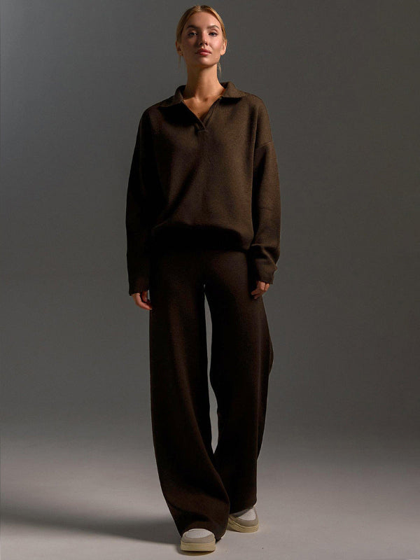 Women's Two Piece Knit Set for Autumn Wear