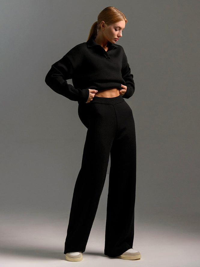 Women's Two Piece Knit Set for Autumn Wear
