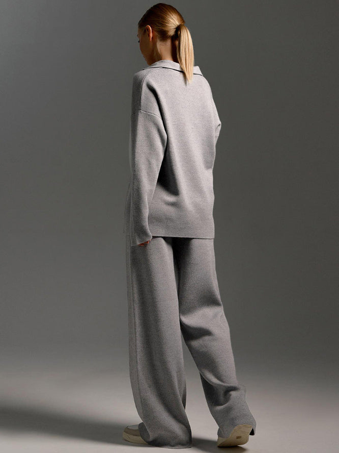 Women's Two Piece Knit Set for Autumn Wear