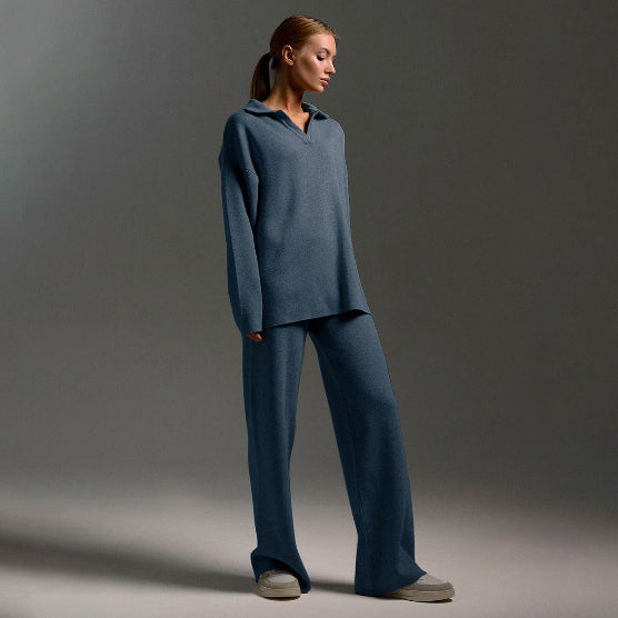 Women's Two Piece Knit Set for Autumn Wear