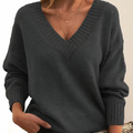 Women's V-Neck Sweater for Autumn Winter Everyday Wear