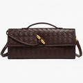 Women's Woven Handbag with Shoulder Strap and Handle