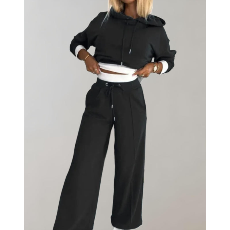Women's hoodie and jogger set in black