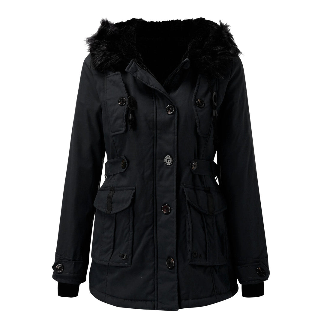Women's black parka – front view