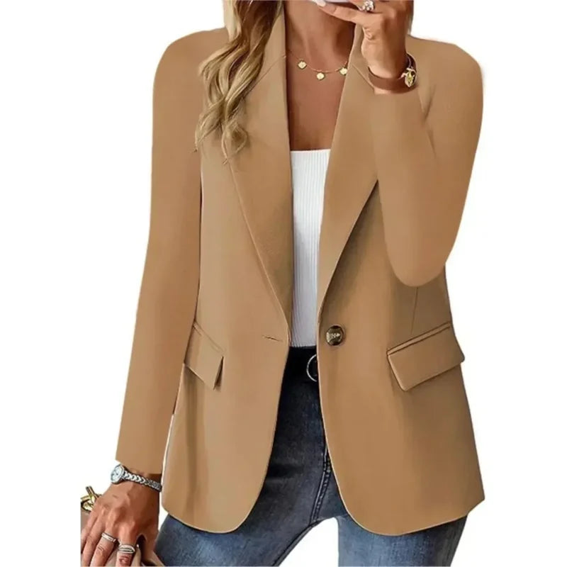 Women's tailored blazer in brown