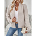 Women's textured bomber jacket in khaki