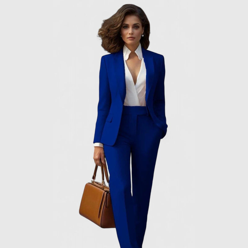 Women's blazer and trousers set in blue